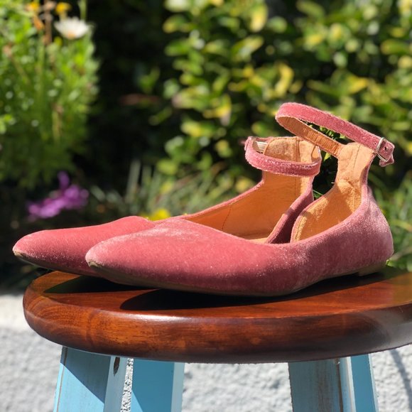 Yoki Shoes - Velvet Flats in Candy Pink